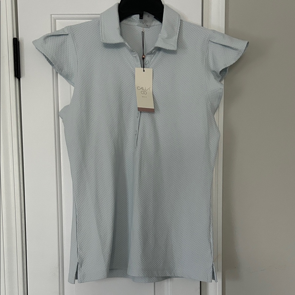 CALIA by Carrie Underwood Light Gray Button Down Shirt